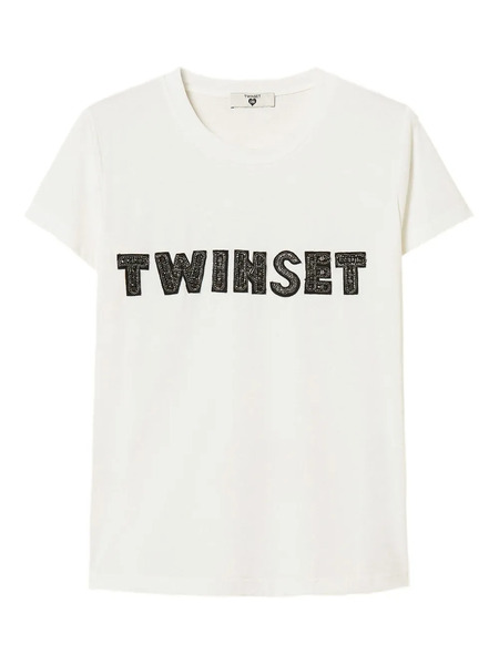  Twinset Embroidered Patch Logo T-shirt - White 