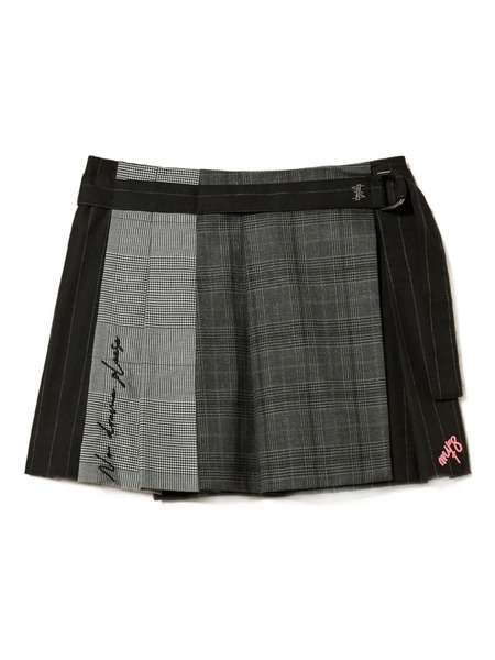  Twinset Embroidered Pleated Mini Skirt - Grey 