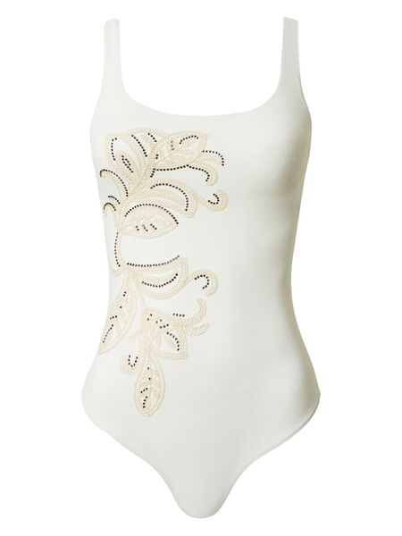  Twinset Embroidered Swimsuit - 00059 Madreperla 