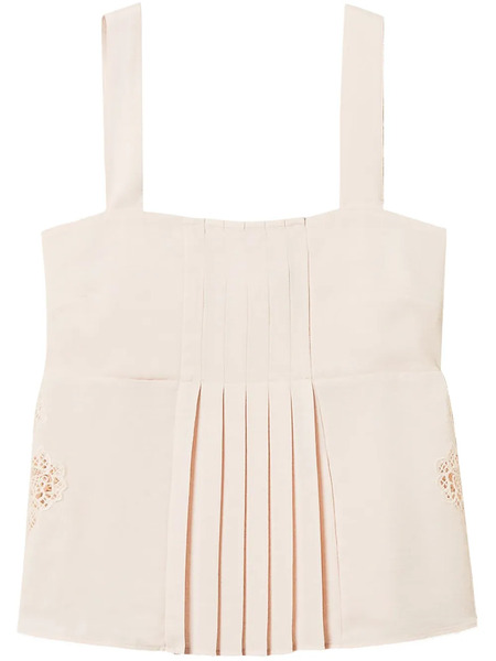  Twinset Embroidered Twill Top - Pink 