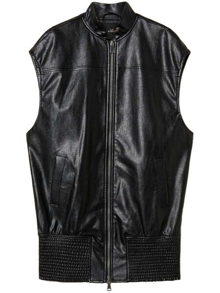  Twinset Faux-leather Gillet - Black 