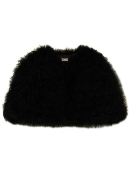  Twinset Feather Cape - Black 