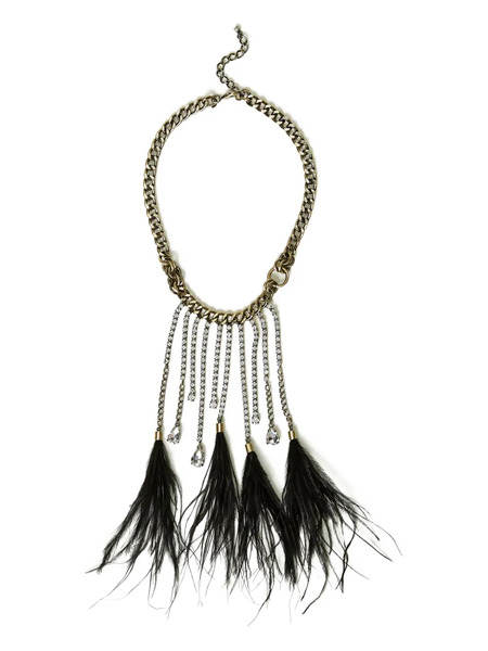  Twinset Feather-embellished Necklace - Black 
