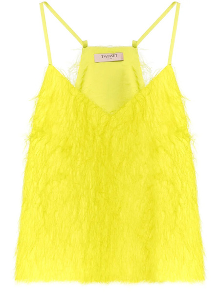  Twinset Feather-like Tank Top - Yellow 