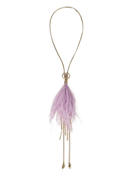  Twinset Feather-tassel Necklace - Purple 