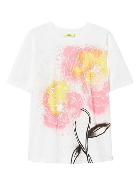  Twinset Floral Graphic T-shirt - White 