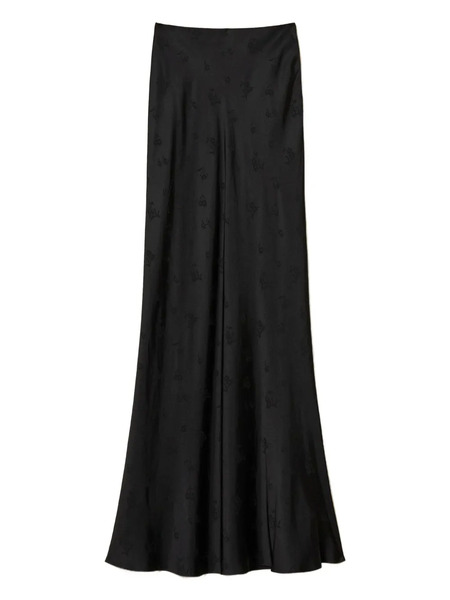  Twinset Floral-jacquard Maxi Skirt - Black 
