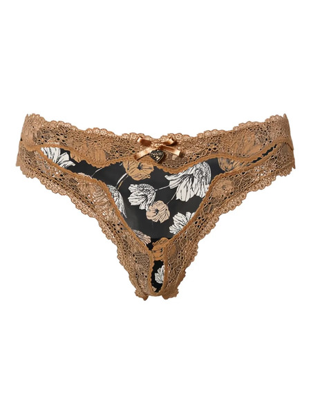  Twinset Floral-lace Thong - Black 