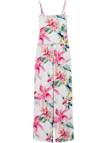  Twinset Floral-print Jumpsuit - White 