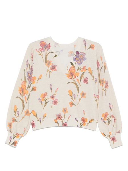  Twinset Floral-print Top - Neutrals 