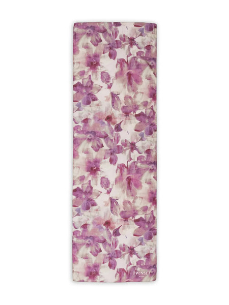  Twinset Floral Scarf - Purple 