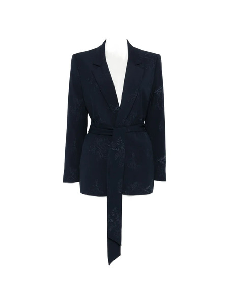  Twinset Floral Tie-waist Jacket - Blue 