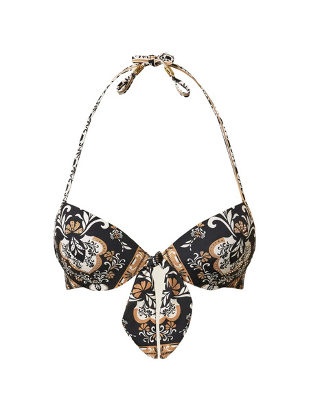  Twinset Foulard-print Push-up Bikini Top - Black 