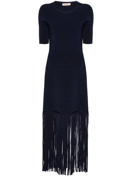  Twinset Fringe-detail Dress - Blue 