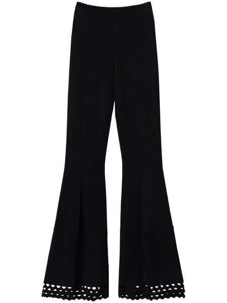  Twinset Geometric-pattern Flared Trousers - Black 