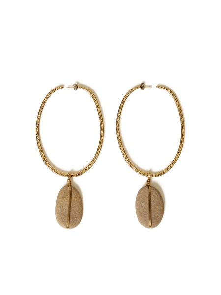  Twinset Gold-tone Stone-embellished Hoop Earrings 