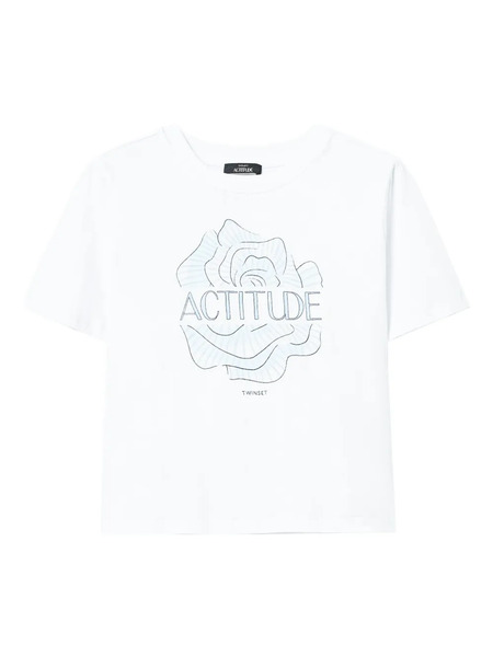  Twinset Graphic Floral Print T-shirt - White 