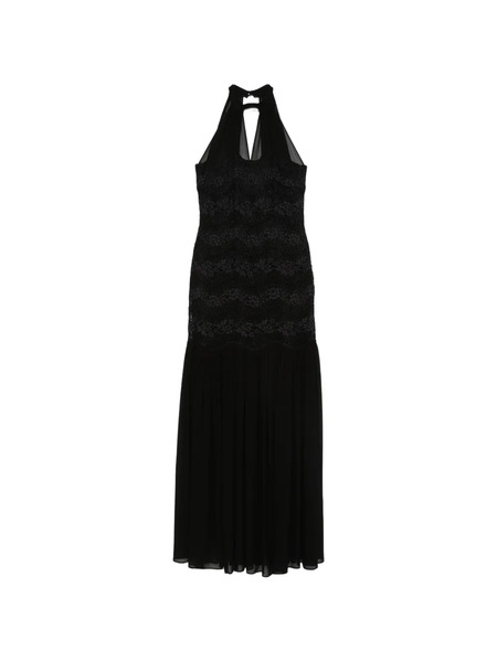  Twinset Halter Lace Dress - Black 