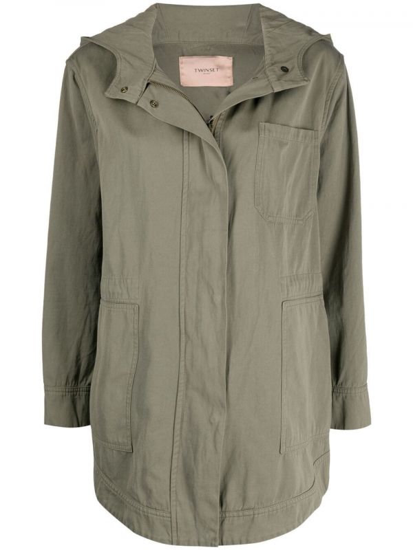  Twinset Hooded Long-sleeve Jacket - Green 