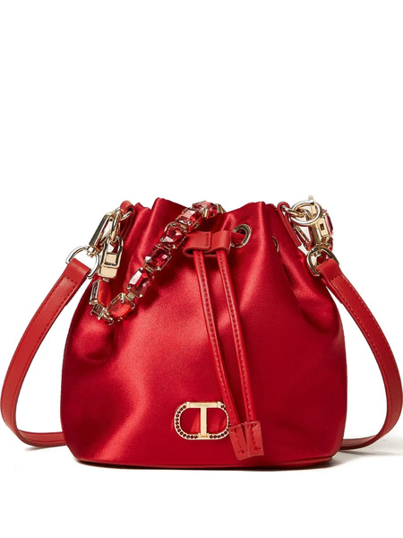  Twinset Jewel-embellished Satin Mini Bag - Red 