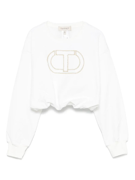  Twinset Kids Bead-detail Sweatshirt - White 