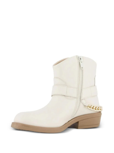  Twinset Kids Chain Strap Boots - White 