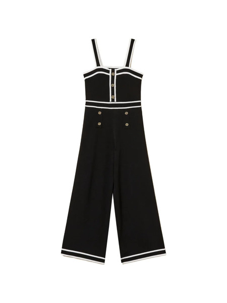  Twinset Kids Contrasting-trim Jumpsuit - Black 