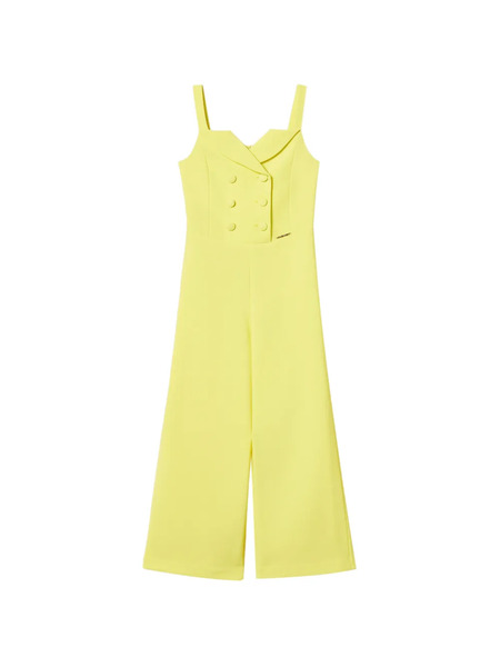  Twinset Kids Double-breasted Jumpsuit - Yellow 