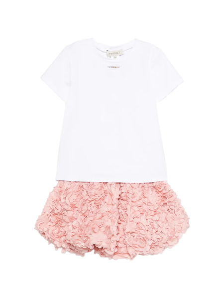  Twinset Kids Elasticated-waistband Skirt Set - White 