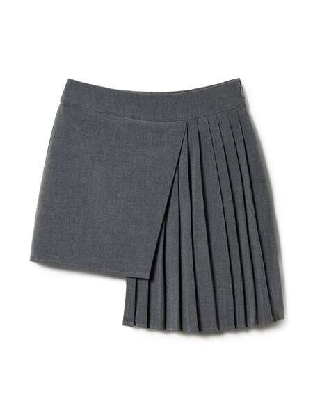  Twinset Kids Flannel Pleated Skirt - Grey 