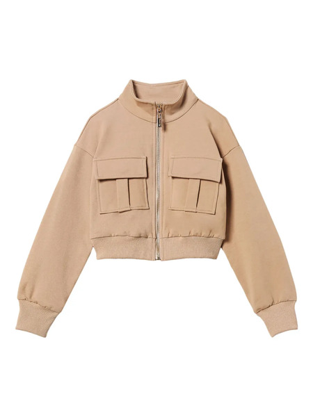  Twinset Kids Knitted Zip-up Jacket - Neutrals 