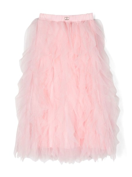  Twinset Kids Logo-plaque Long Tutu - Pink 