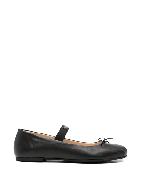  Twinset Kids Logo-strap Ballet Flats - Black 