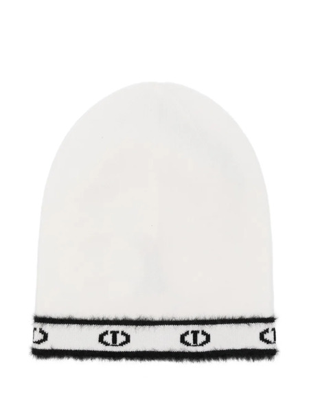  Twinset Kids Logo-trim Beanie - White 