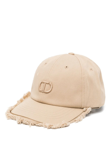  Twinset Kids Oval T-embroidered Cap - Neutrals 