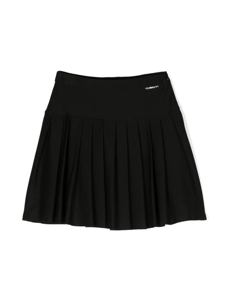  Twinset Kids Pleated Stretch Miniskirt - Black 
