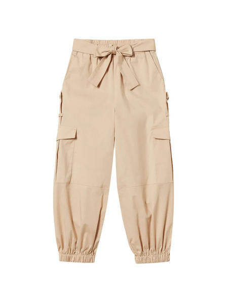  Twinset Kids Poplin Cargo Trousers - Neutrals 
