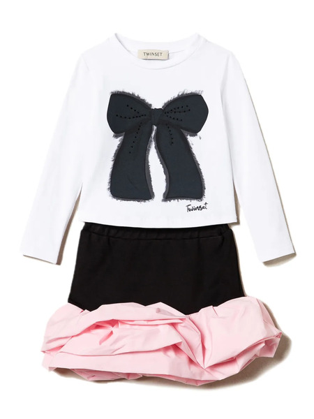  Twinset Kids Printed Cotton Set - White 