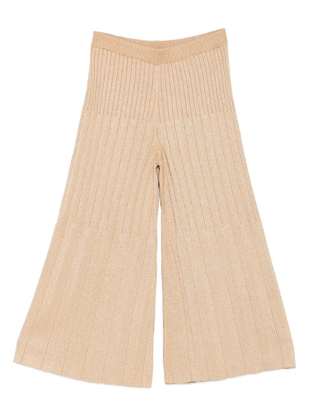  Twinset Kids Ribbed Flared Trousers - Neutrals 