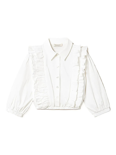  Twinset Kids Ruffle-trim Shirt - White 