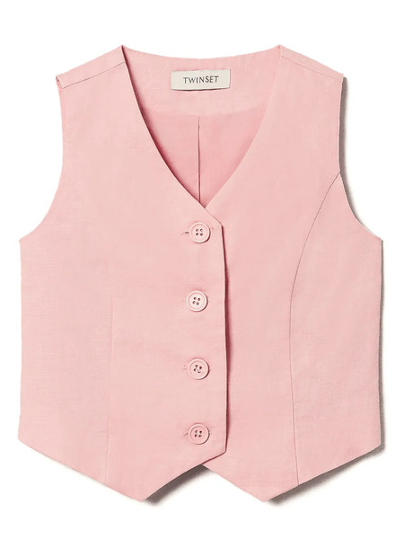  Twinset Kids Sleeveless Waistcoat - Pink 