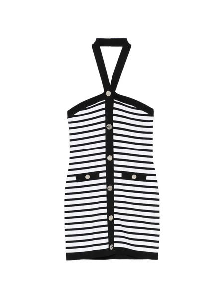  Twinset Kids Striped Button Dress - White 