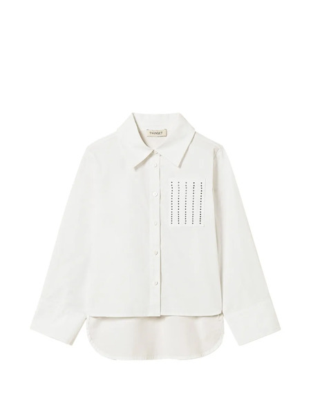  Twinset Kids Studded-pocket Shirt - White 