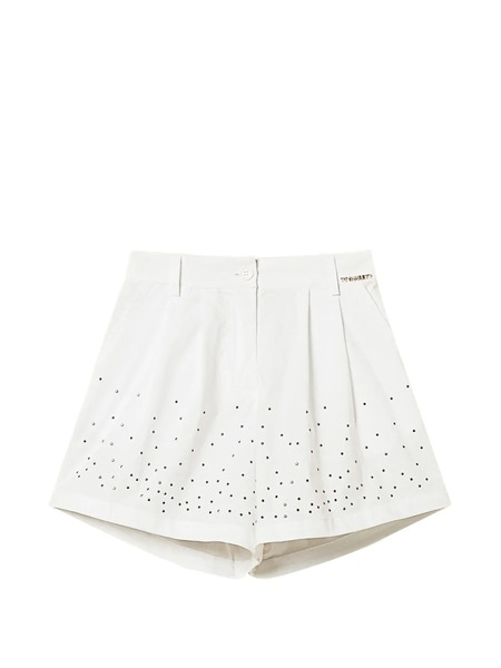  Twinset Kids Studded Poplin Shorts - White 