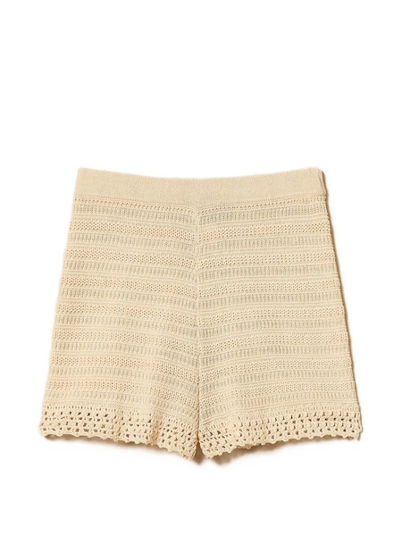  Twinset Knitted Shorts - Neutrals 