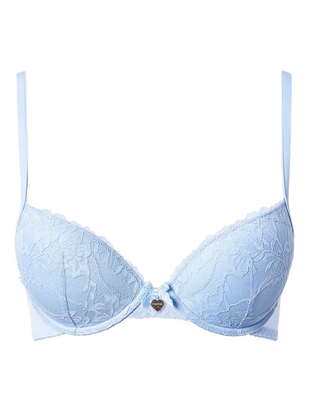  Twinset Lace-embroidered Push-up Bra - Blue 