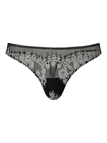  Twinset Lace-insert G-string Thong - Black 