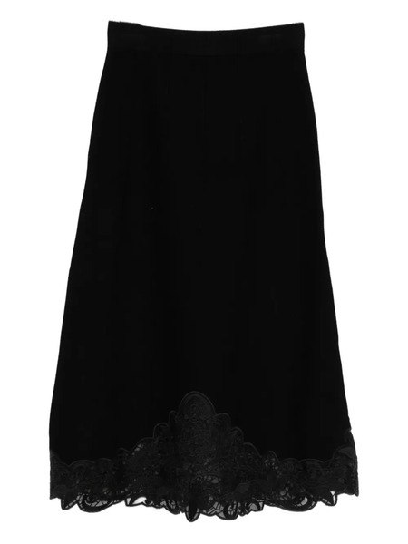  Twinset Lace Midi Skirt - Black 