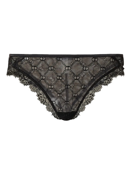  Twinset Lace-trimmed Brazilian Briefs - Black 