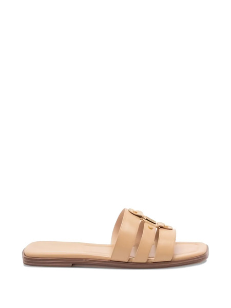  Twinset Leather Sandals - Brown 